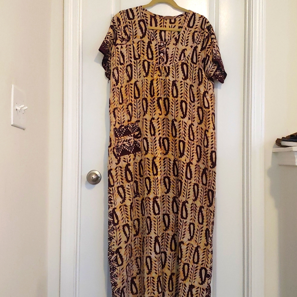 Vintage Cotton African Kaftan One Size